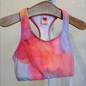 Munster Pink and Orange Tie-Dye Racerback Bodysuit Top